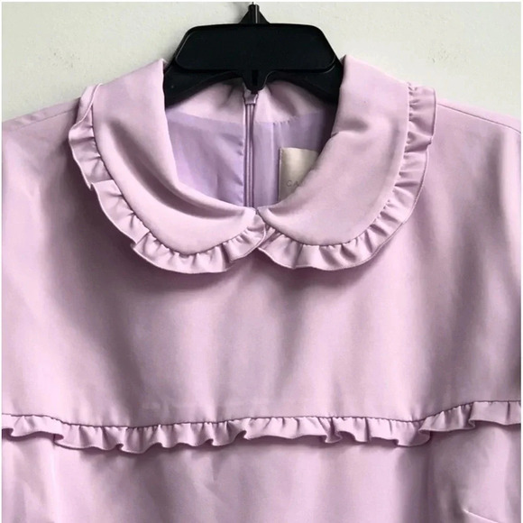 New Gal Meets Glam Emma Ruffle Crepe Dress Collared lilac
Peter Pan collar plus - Picture 10 of 13